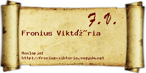 Fronius Viktória névjegykártya