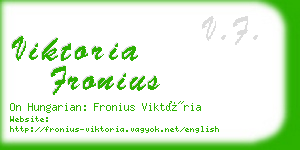 viktoria fronius business card